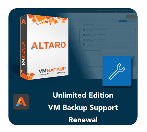 Altaro VM backup support renewal - unlimited editon